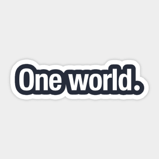 One World. Sticker